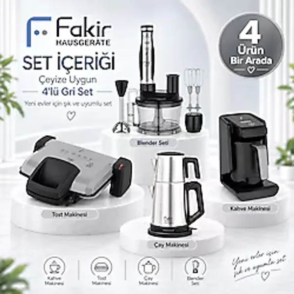 Fakir Çelik 4'lü Avantaj Elektronik Çeyiz Paketi