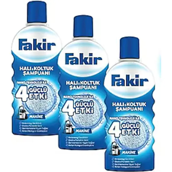 Fakir Halı Şampuanı Makineler İçin 1000 ml x 3 Adet