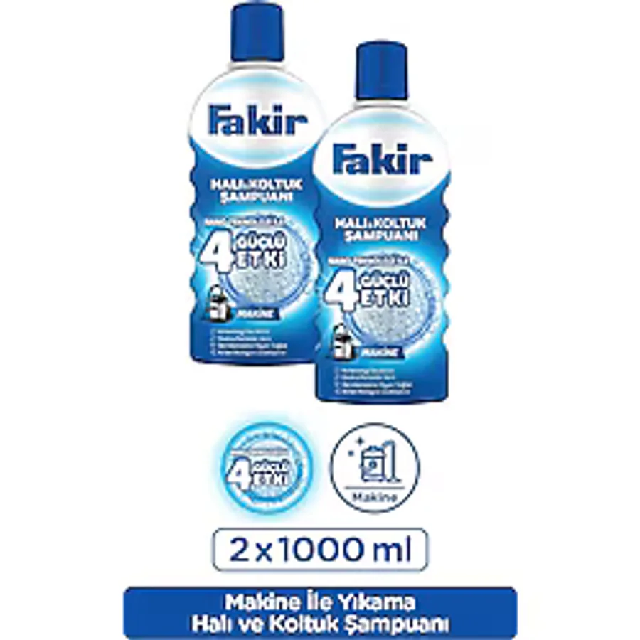 Fakir Makine Nano Teknolojili Halı ve Koltuk Şampuanı 1 lt 2'li