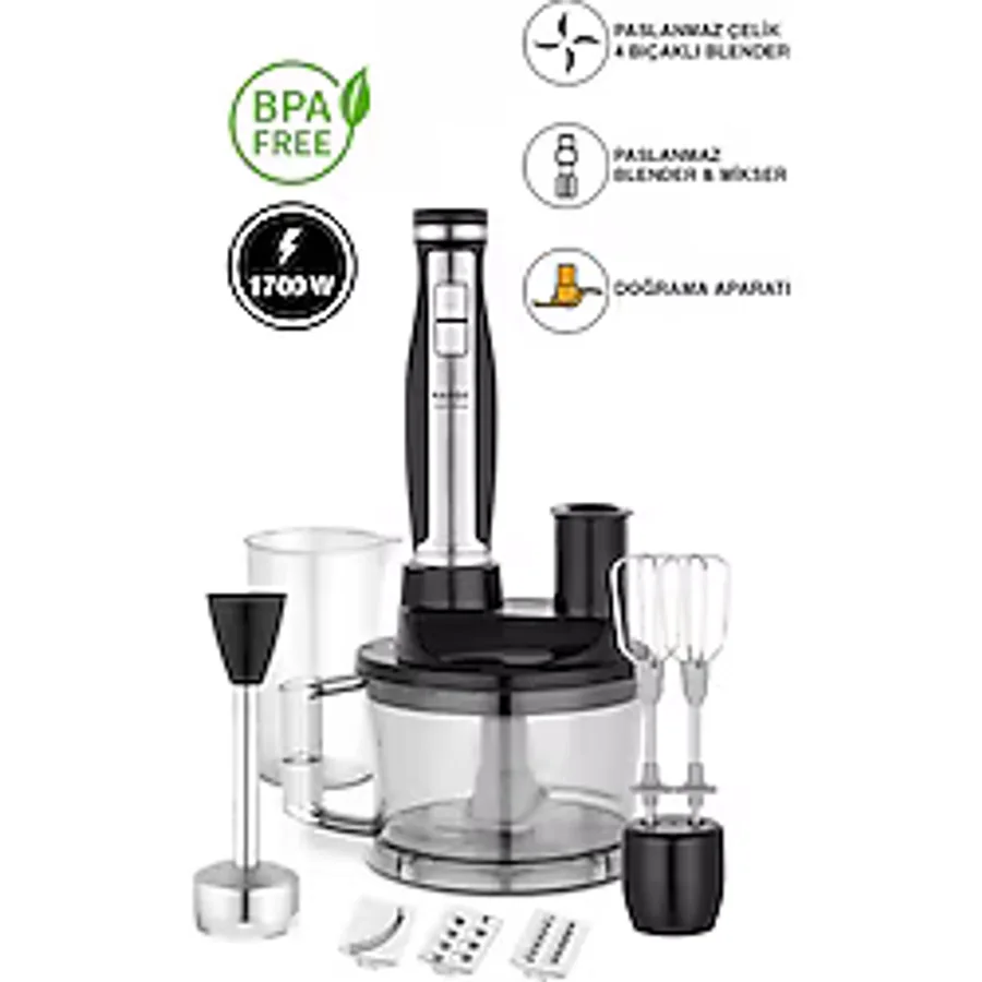 Fakir Multi Blend 1700W Siyah Blender Seti
