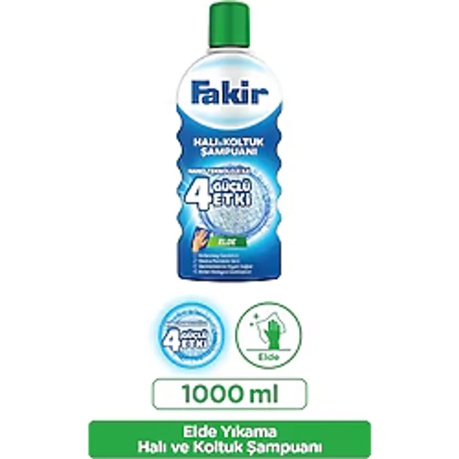 Fakir Nano Teknoloji İle Elde Yıkama Halı ve Koltuk Şampuanı 1 L