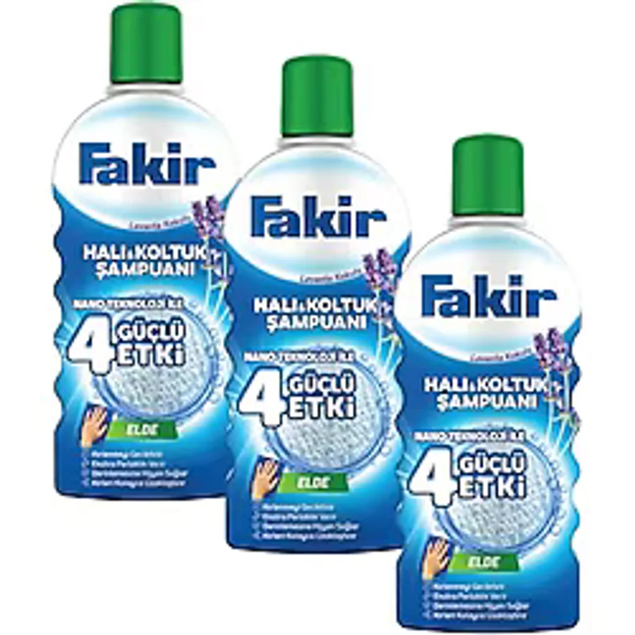 Fakir Nano Teknolojili Lavanta Elde Halı ve Koltuk Şampuanı 1 lt 3'lü