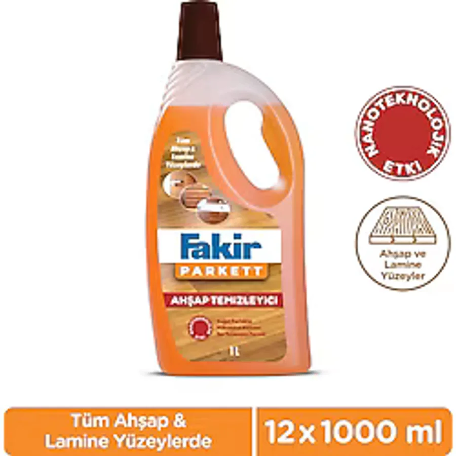 Fakir Parkett Ahşap Temizleyici 1 lt 12'li