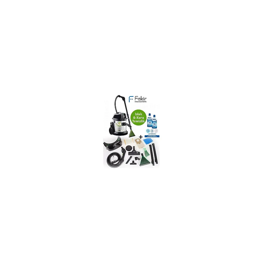 Fakir Turbo Başlıklı Yüksek Performanslı Halı Yıkama ve Süpürme Makinesi 1800W +Halı Şampuanı