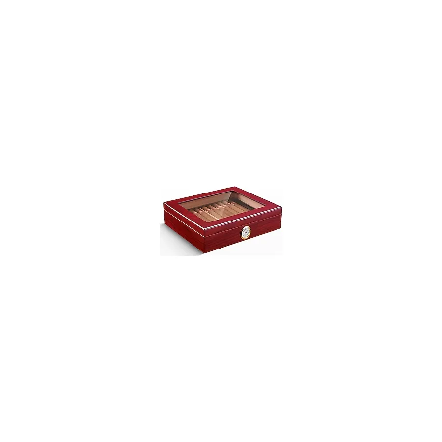 Falconetti Kırmızı Camlı Humidor Puro Kutusu rc06kr
