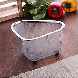 Fame Kıtchen 1. Kalite Paslanmaz Çelik Ayaklı Lavabo Çöp Süzgeci 18x13x10 Cm Fma894525
