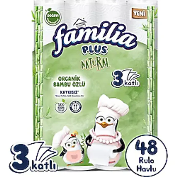 Familia Familia Plus Natural Kağıt Havlu 48 Rulo (16 Rulo x 3 Paket)
