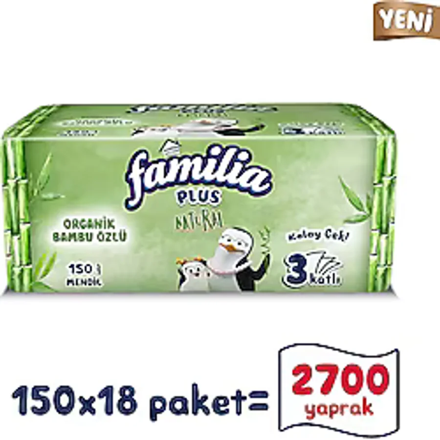 Familia Plus Natural Çek Al Mendil 150'li 18 Adet