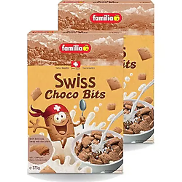 Familia Swiss Choco-Bits 375 G x 2 Sade Müsli İki Paket Lezzetli Kahvaltılık Gevrek - 750 gr