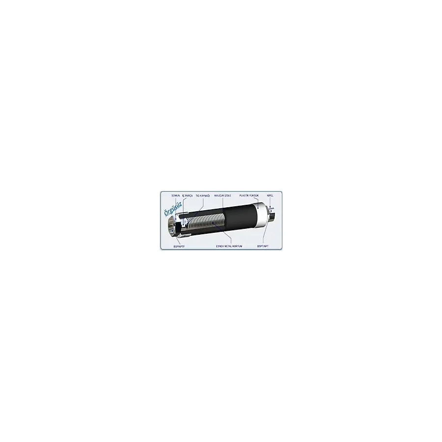 Fan Coil İzoleli Bağlantı Hortumu 3/4 60 cm