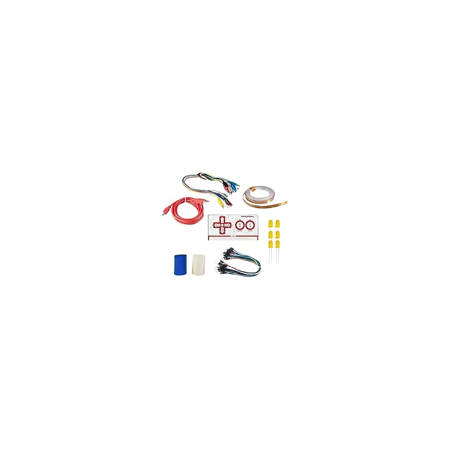 Fapatech Makey Makey Deluxe Kit - Bakır Folyo İletken Bant 5mm , Oyun Hamuru ,LED Eğitici Kodlama STEM Seti