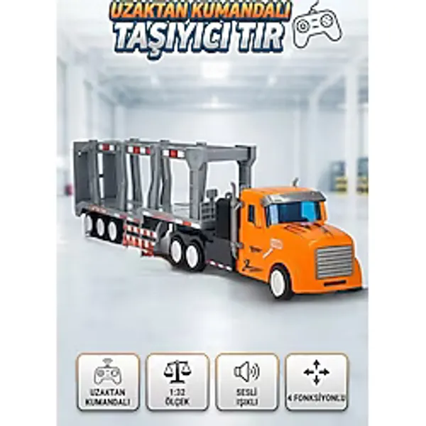 Farbu Oyuncak Uzaktan Kumandalı Şarjlı Taşıyıcı Tır Oyuncak 1:32 Ölçek Işıklı 45 cm Oyuncak Tır - 30,5 x 6 cm