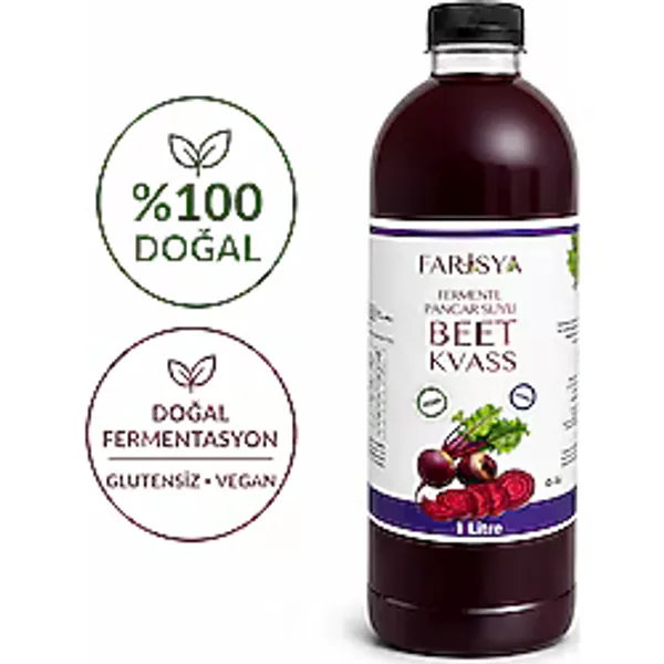 FARİSYA Pancar Suyu (Kvass) - Fermente Geleneksel Doğal İçecek 1 lt Pet Şişe
