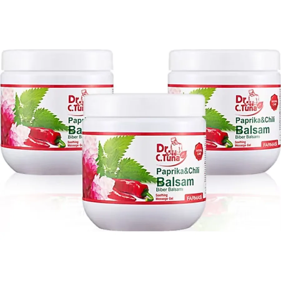 Farmasi Dr.C.Tuna İki Kat Etkili Biberli Masaj Jeli 500 ml 3 Adet