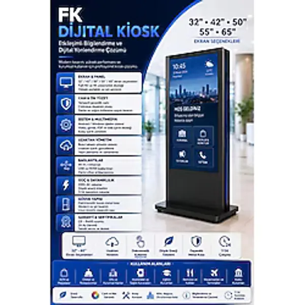 Farmatek 50" Fk Serisi Kiosk Totem Dijital Kiosk