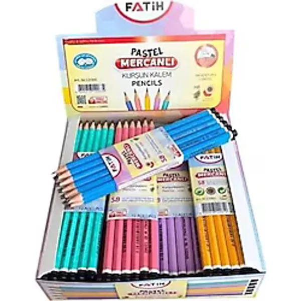 Fatih 12'li Pastel Mercanlı Kurşun Kalem