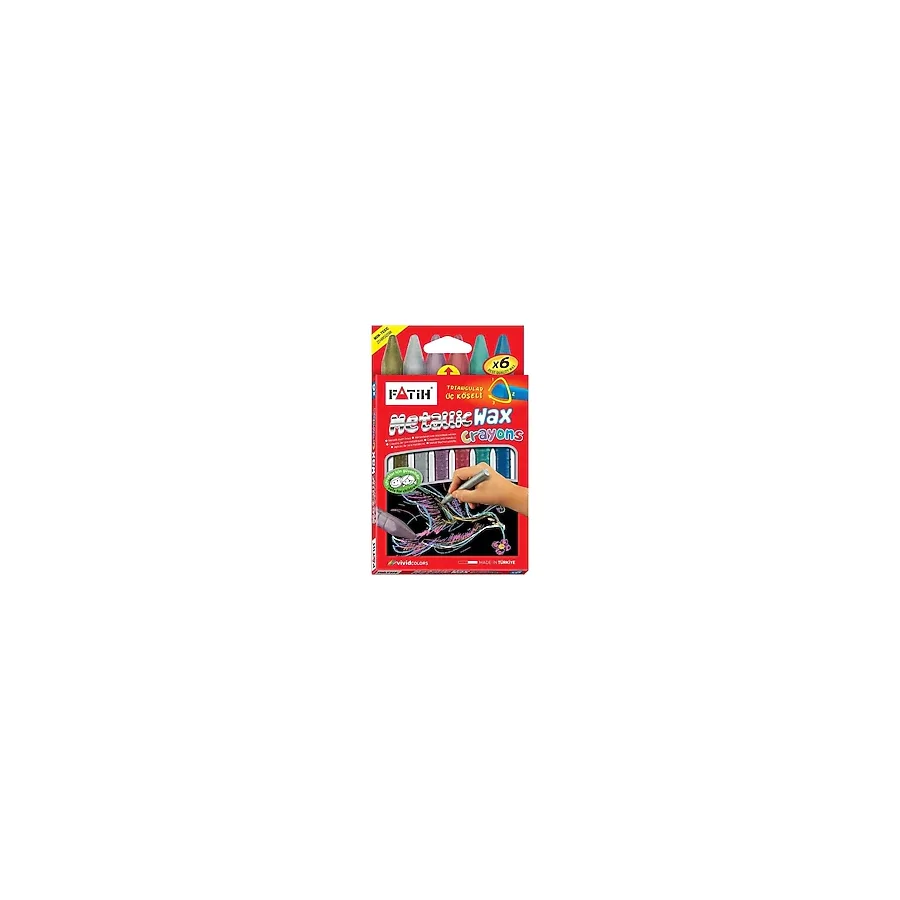 fatih mum pastel boya wax crayons metalic kısa 6 renk 50180 - Yok