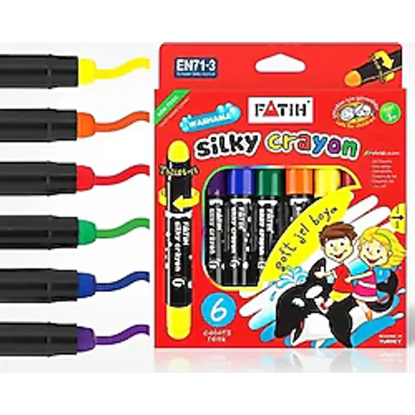 Fatih Silky Crayon Çevirmeli 6 Renk Jel Mum Boya