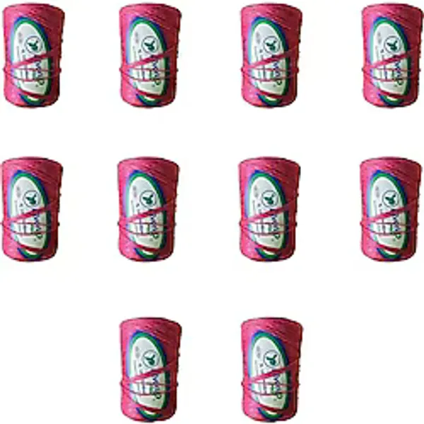 Favori İp 5000 Denye -0.8 Mm- Ambalaj ve Paket İpi Naylon Burgulu Örgü Çamaşır İpi - Pembe - 10 Adet