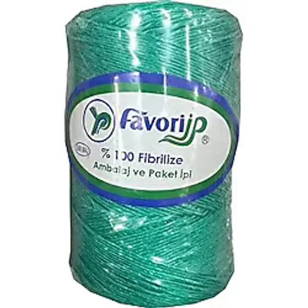 Favori İp 5000 Denye -0.8 Mm- Ambalaj ve Paket İpi Naylon Burgulu Örgü Çamaşır İpi - Yeşil - 1 Adet