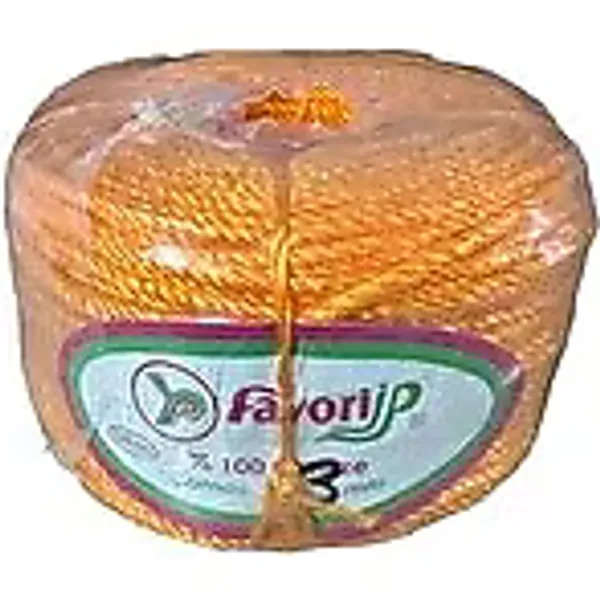 Favori İp Halat Fh03 Pp Naylon Burgulu Örgü Çamaşır İpi - Turuncu - 100 Metre - 1 Adet Yeşil