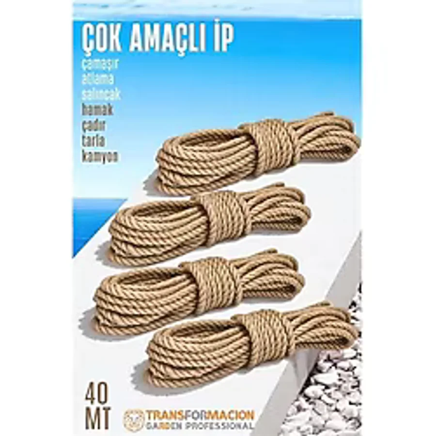 Feifei Turk Çok Amaçlı Kalın Ip Hamak Ipi - Çamaşır Ipi Salıncak Ipi Atlama Ip - Çok Renkli