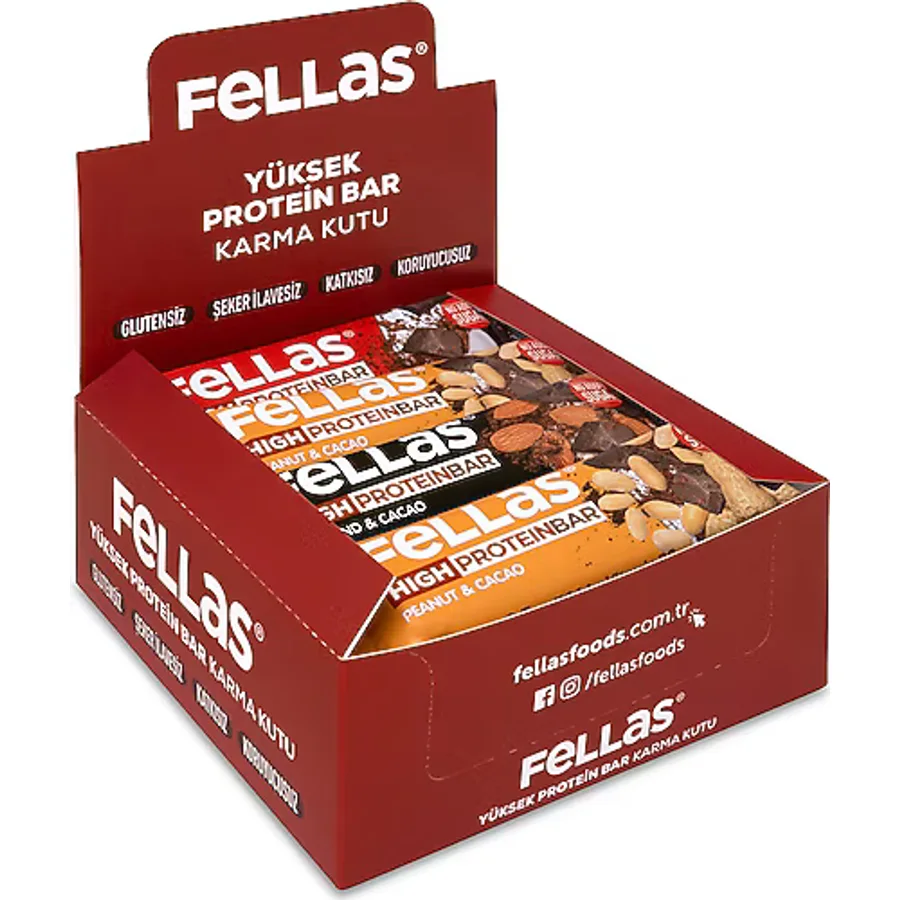 Fellas Karma Kutu 45 gr 12'li Yüksek Protein Bar