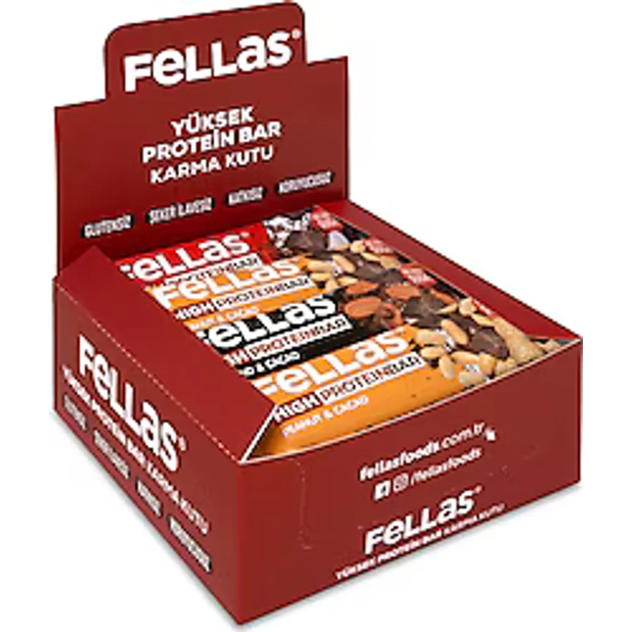Fellas Karma Kutu 45 gr 12'li Yüksek Protein Bar