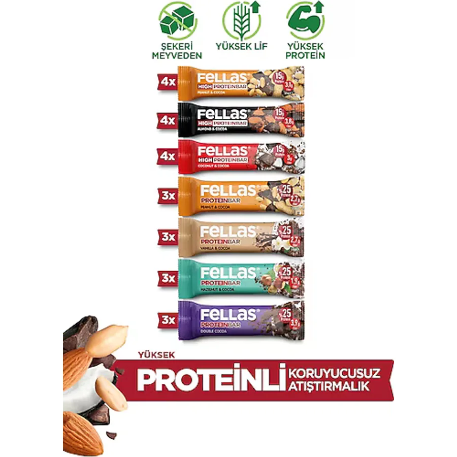 Fellas Süper Karma Kutu 24'lü Protein Bar