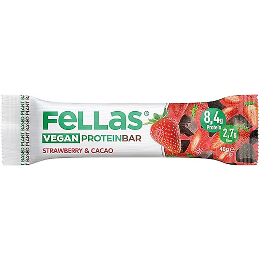 Fellas Vegan Çilek Kakaolu 40 gr Protein Bar