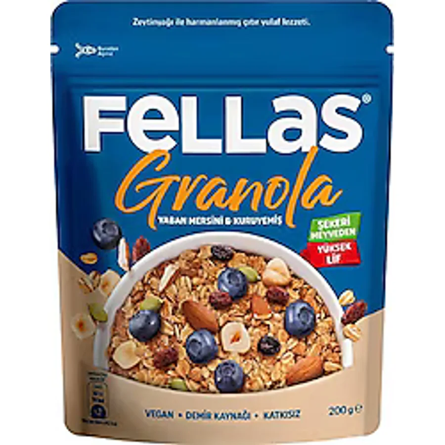 Fellas Yaban Mersinli ve Kuruyemişli Granola 200 gr