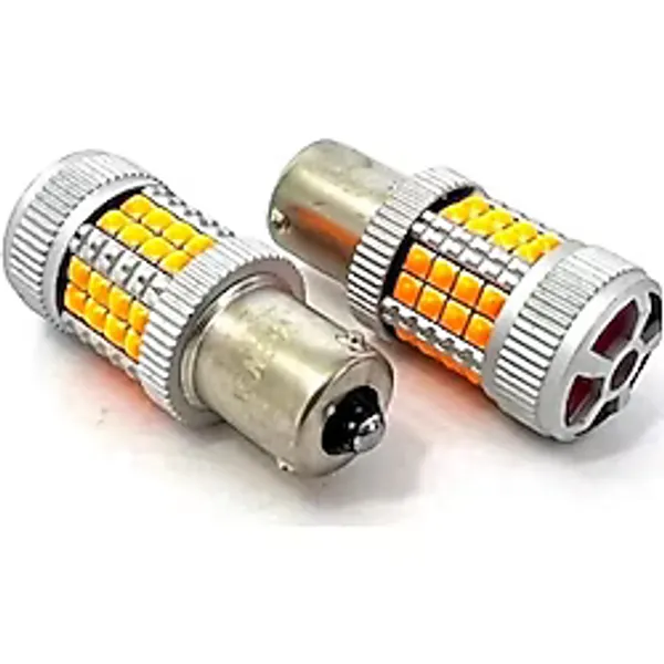 Femex Oto LED Sinyal Ampulü PY21W Decoderli Sinyal Fanlı LED Ampul Güçlü Işık Gücü