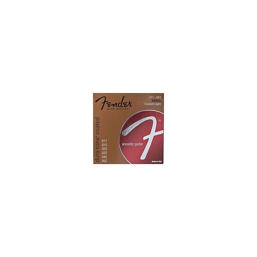 Fender Dura-Tone Coated 80/20 880CL 11-52 Akustik Gitar Telleri