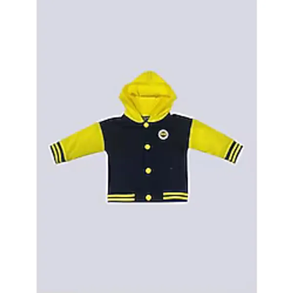 Fenerbahçe 6 Renk Logolu Sarı-Lacivert Bebek Sweatshirt