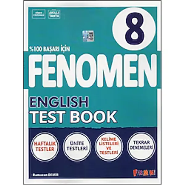 Fenomen Yayınları 8. Sınıf İngilizce Test Book Ciltli Başarı İçin Akıllı Tahta Uyumlu