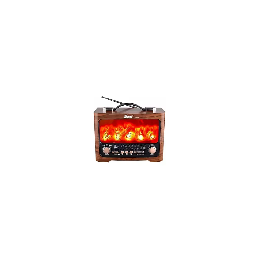 Fepe Fp-821 Şömine Detaylı Bluetooth Destekli Nostaljik Radyo