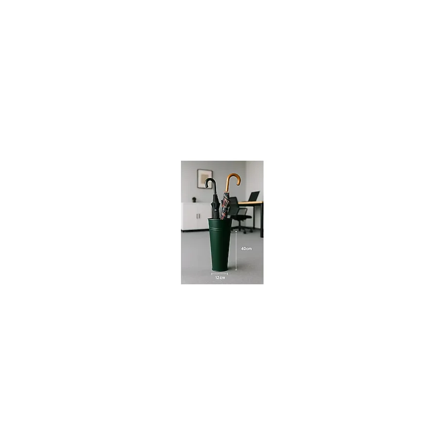 Feronyahome & Garden Metal Organizasyon Vazosu & Özel Boyalı Metal Şemsiyelik [Yeşil]