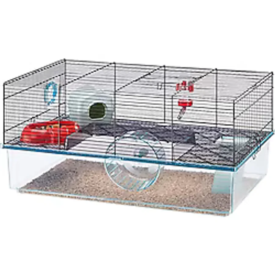 Ferplast Favola Çift Kapılı Hamster Kafesi Siyah - 60 x 36.5 x 30 Cm