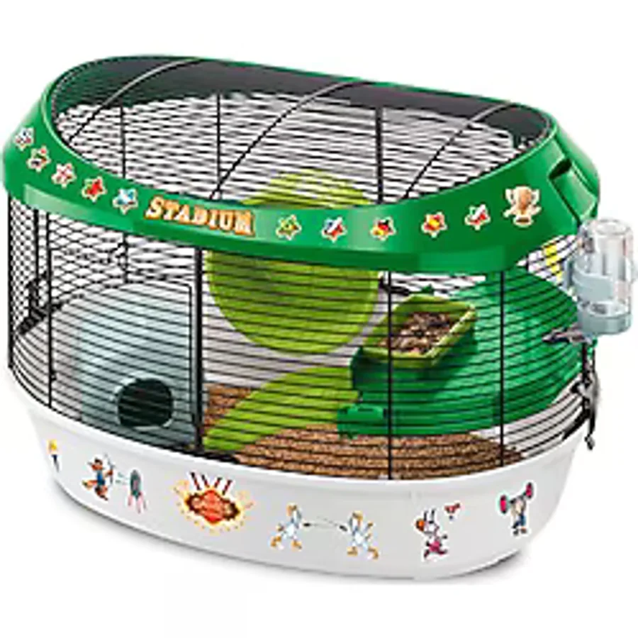 Ferplast Hamster kafesi, stadyum kemirgen kafesi, küçük hayvan kafesi, hamster aksesuarı dahil, 50 x 34 x y 33 cm.
