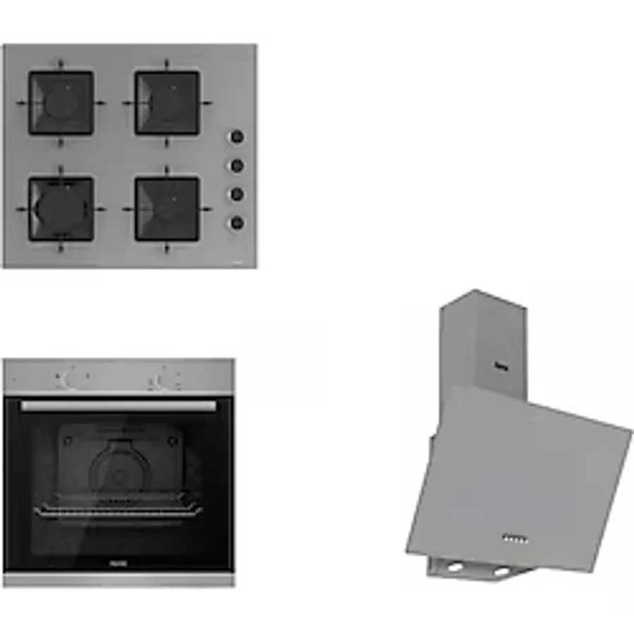 Ferre Pure Ss Serisi Gri Cam Ankastre Set D088 - Ss208 - Xe61mdv