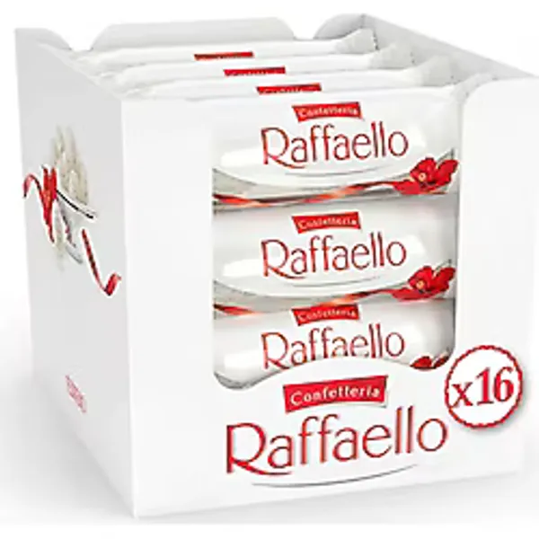 Ferrero Rocher Badem Hindistancevizi Krema Dolgulu Beyaz Çikolata Ferrero Raffaello 40 gr X 16 Adet