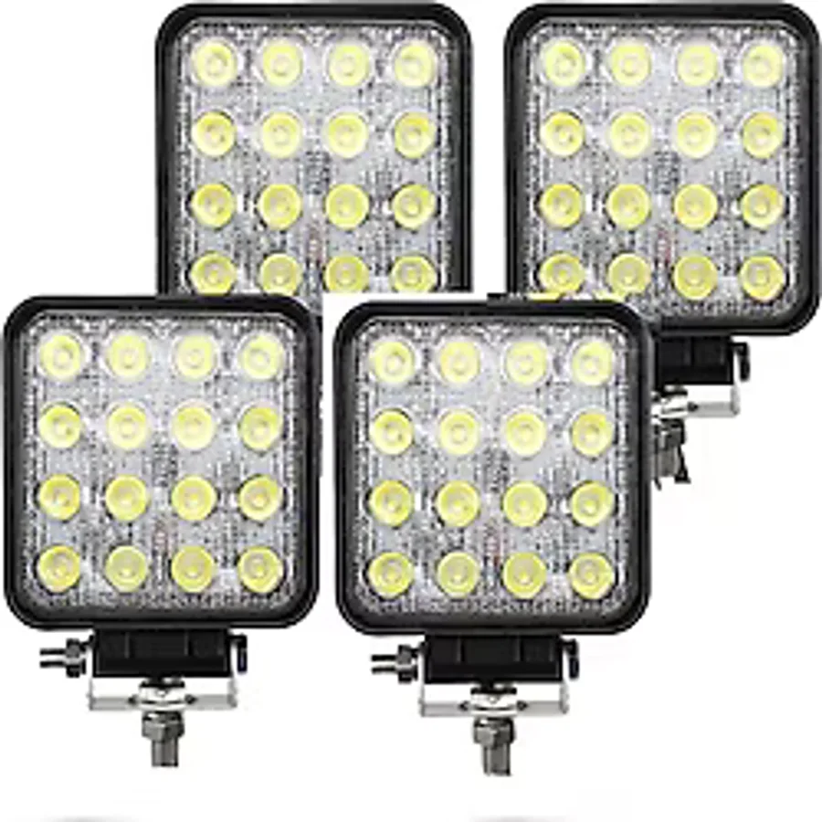 Fesan 4 Adet 16 Ledli Off Road Çalışma ve Sis Lambası 48WATT 12 & 24 Vo