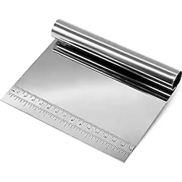 FETHİYE TOPTAN Çelik Spatula,Metal Hamur Sıyrıcı,Pasta Sıyırma Aparatı,Hamur Dilimleyici,Pasta Ve Pastacılık İçin Çelik Şekillendirici Ve Hamur Porsiyonlayıcı