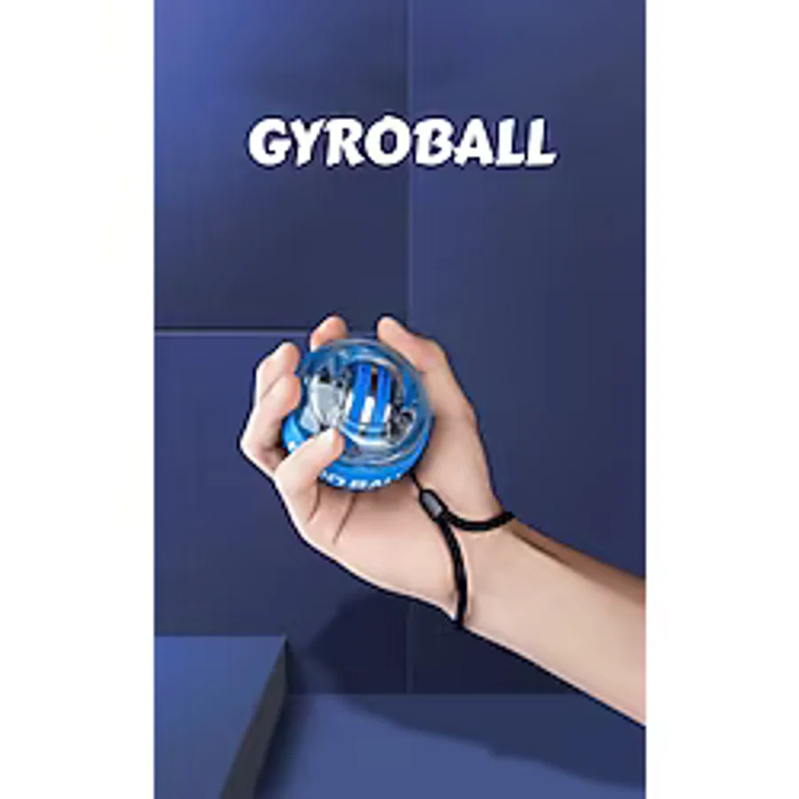 Feyza Design El Bilek Güçlendirme Gyro Ball, Spor ve Egzersiz Aleti - Seçenek 1 - Ahşap - Ceviz