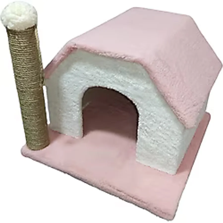 Feyza Design Renkli Tırmalamalı Kedi Evi, Eğlenceli ve Konforlu Tasarım - Seçenek 1