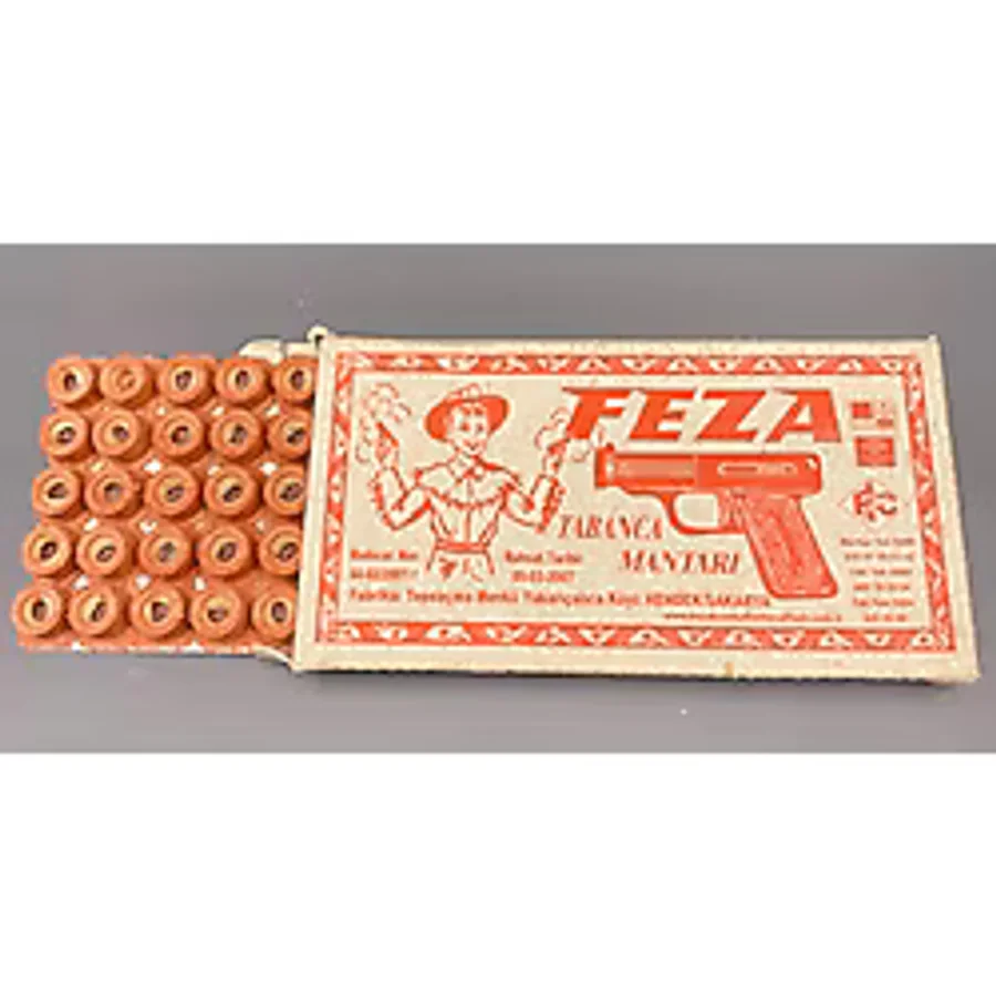 Feza Nostaljik Oyunca Mantar Kapsulu Kapsül Şaka Oyuncak Tabanca