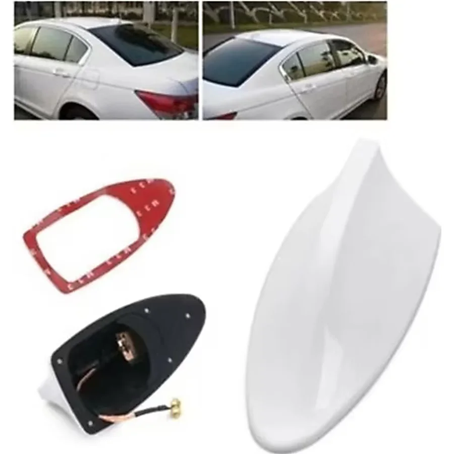 Fiat Egea Sedan Sonrası Elektrikli Shark Köpek Balığı Anten Beyaz Balina Tavan Anteni