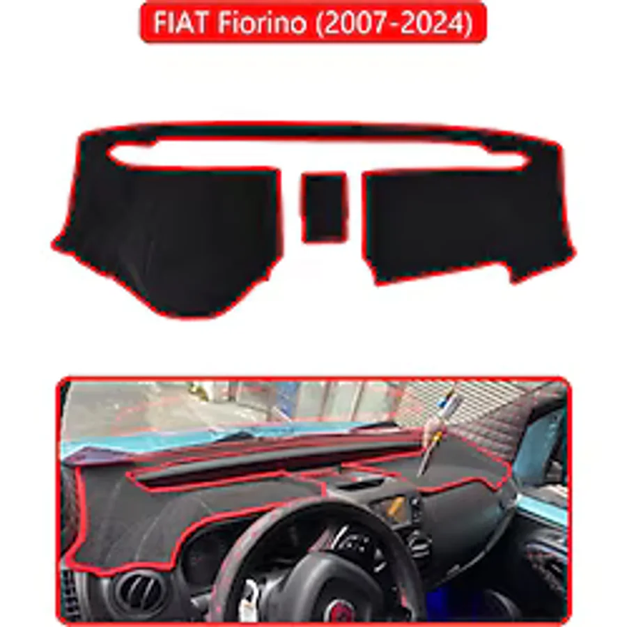 Fıat Fiorino 2007-2020 Modellerine Uygun Eski Torpido Koruma Halısı Kırmızı Kenar