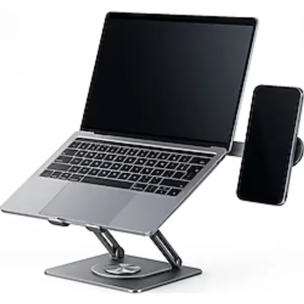 Fibaks Alüminyum Katlanır 40kg Kapasite 360° Laptop iPad Macbook Tablet Standı & Magsafe Telefon Tutucu