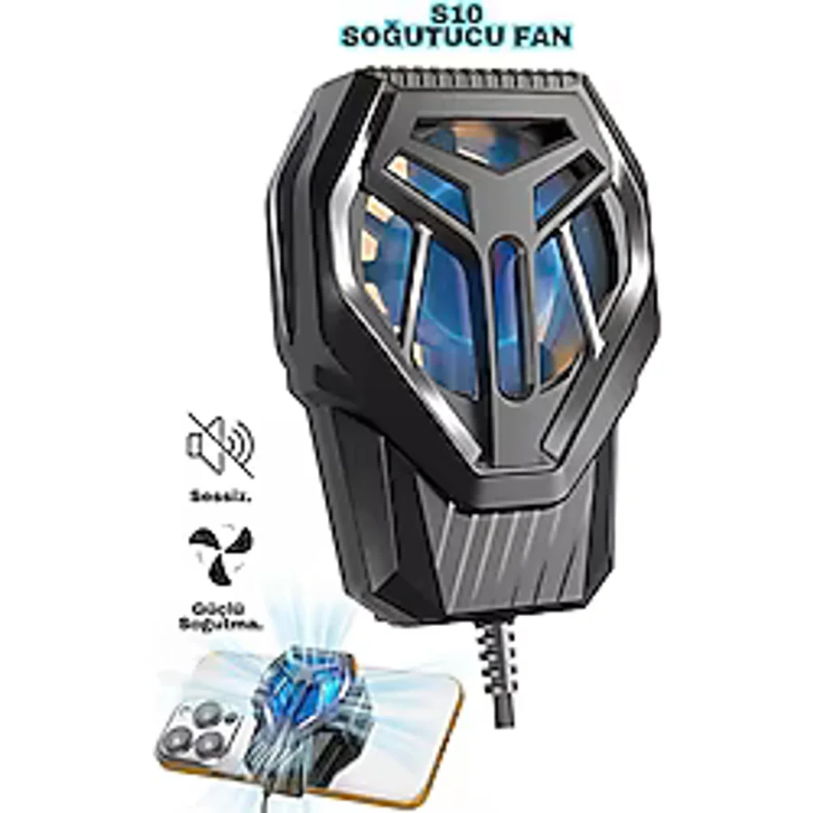 Fibaks S10 Profesyonel Gaming Telefon Soğutucu Fan - Hızlı ve Sessiz Radyatör Klipsli Tasarım